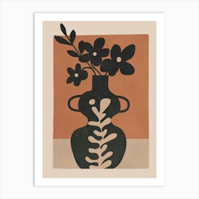 Floral Silhouette 1 Art Print