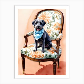 Dog In A Chair 3 Art Print