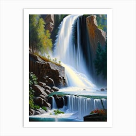 Düden Falls, Turkey Peaceful Oil Art  (1) Art Print