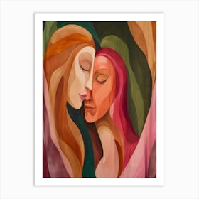 Two Women Kissing 35 Art Print