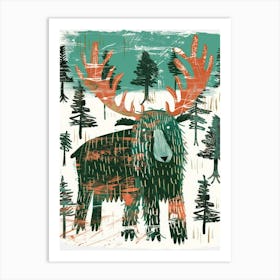 Moose Canvas Print Art Print