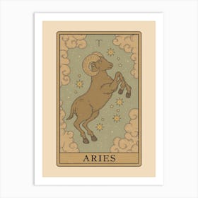Aries Tarot Zodiac Art Print