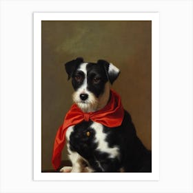 Parson Russell Terrier Renaissance Portrait Oil Painting Art Print