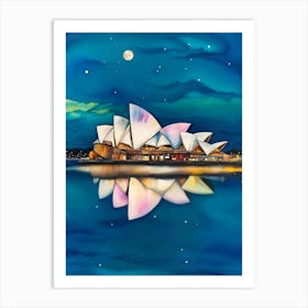 Sydney Opera House At Night Art Print