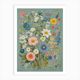 Wildflower Poetry Art Print