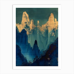 Huangxi Mountains Art Print