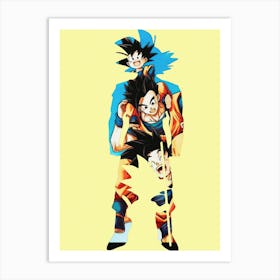 Anime Negative Space ― Like Father Like Son Art Print