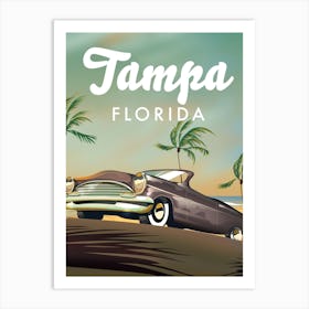 Tampa Florida Vintage Art Print