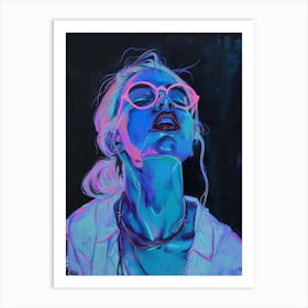 Neon Girl 4 Art Print