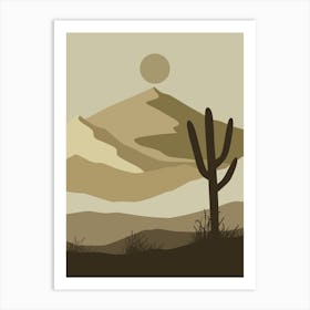 Cactus In The Desert 18 Art Print