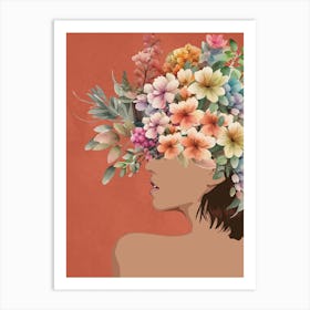 Floral Woman 1 Art Print