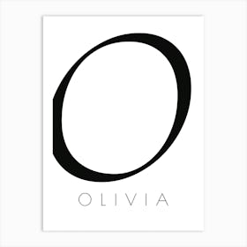 Olivia Typography Name Initial Word Art Print