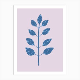 Blue Leaf Art Print