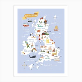 The British Isles Map Art Print