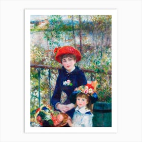 Two Sisters (On The Terrace) (1881), Pierre Auguste Renoir Art Print