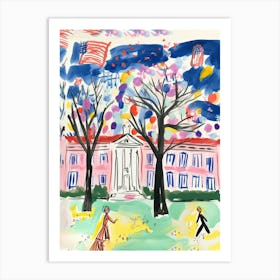 Washington, Dreamy Storybook Illustration 3 Art Print