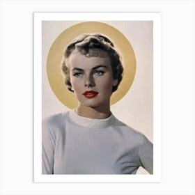 Jean Seberg Retro Collage Movies Art Print