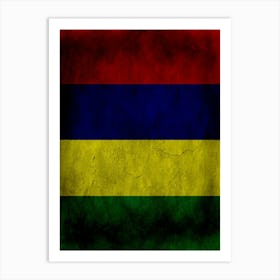 Mauritius Flag Texture Art Print