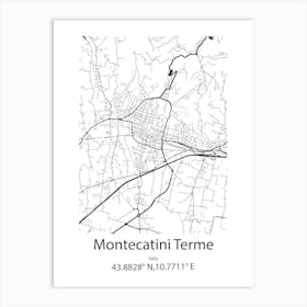 Montecatini Terme,Italy Minimalist Map Art Print