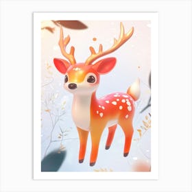 Deer In The Forest Art Print