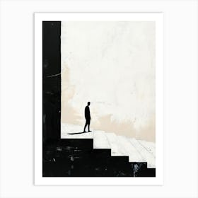 Man On The Stairs Art Print