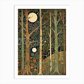 William Morris Moon In The Forest 14 Art Print