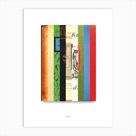 Franz Kafka - Book Lover Abstract Print -First Edition Covers Póster