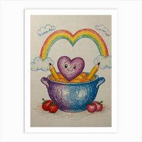 Rainbow Heart 17 Art Print