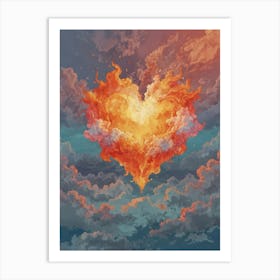 Heart Of Fire 47 Art Print