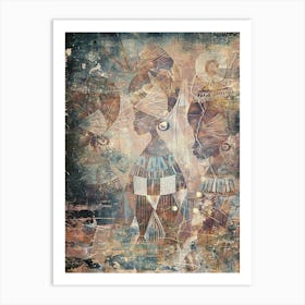 African Ethnic Tribal Illustration Art 09 Art Print