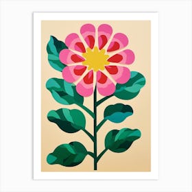 Cut Out Style Flower Art Everlasting Flower 1 Art Print