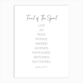 Fruit Of The Spirit Christian Wall Art Print