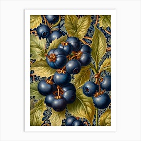 William Morris Blueberries Art Print