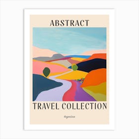Abstract Travel Collection Poster Argentina 1 Art Print