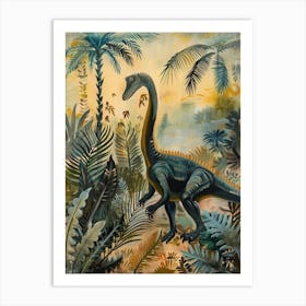 Dinosaur Impressionist Inspired Painting 1 Art Print