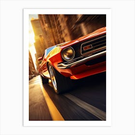 American Muscle Car In The City 008 Art Print