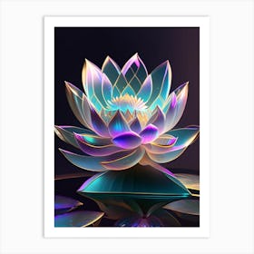 Giant Lotus Holographic 5 Art Print