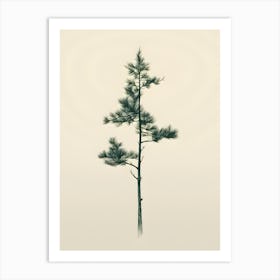 Minimal Pine Tree 1 Art Print