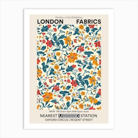 Poster Floral Oasis London Fabrics Floral Pattern 1 Art Print