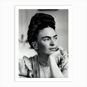 Portrait Of Frida Kahlo, Mexican Painter, Wife Of Diego Rivera Art Print