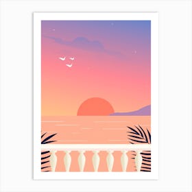 Pink Summer Sunsets Art Print