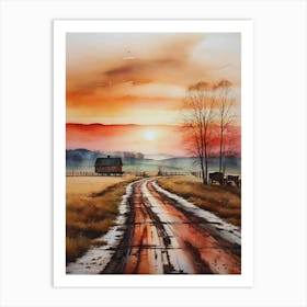 Country Road Canvas Print. Art Print