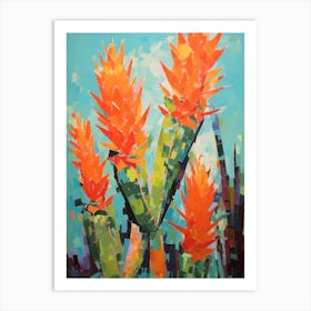 Cactus Painting Carnegiea Gigantea 1 Art Print