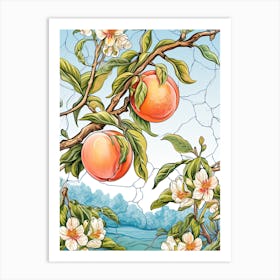 Peaches Illustration 2 Art Print