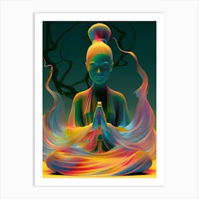 Meditation, peaceful. "The Now" Art Print