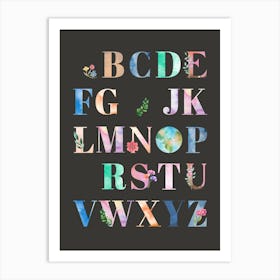 Watercolor Alphabet Art Print