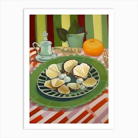 Scallops 2 Italian Still Life Painting Art Print