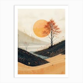 Sunset In The Desert 2 Art Print