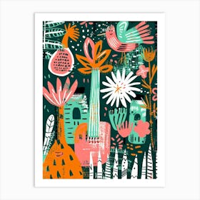 Doodles In The Garden Art Print