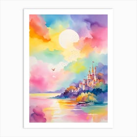 Watercolor Of A Castle 1 Art Print